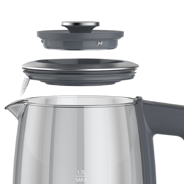 Ấm đun siêu tốc 5 mức nhiệt LocknLock Smart glow glass electric kettle 1.7L EJK276GRY, , large image number 4